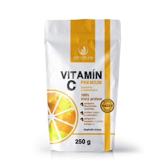 Allnature Vitamin C prášek Premium 250 g