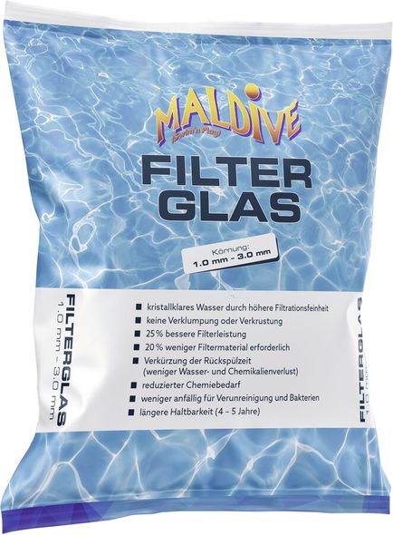 Filtrační sklo Maledivy 1,25 - 3 mm 20 kg