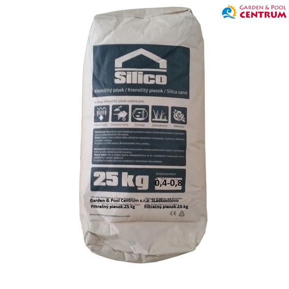 Filtrační písek Quartz 0,4 - 0,8 mm 25 kg